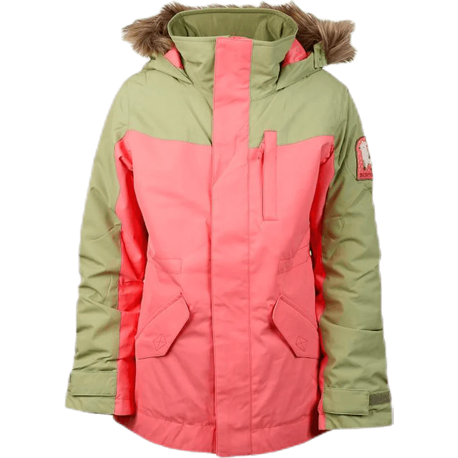 Girls Aubrey Parka Jacket Orange