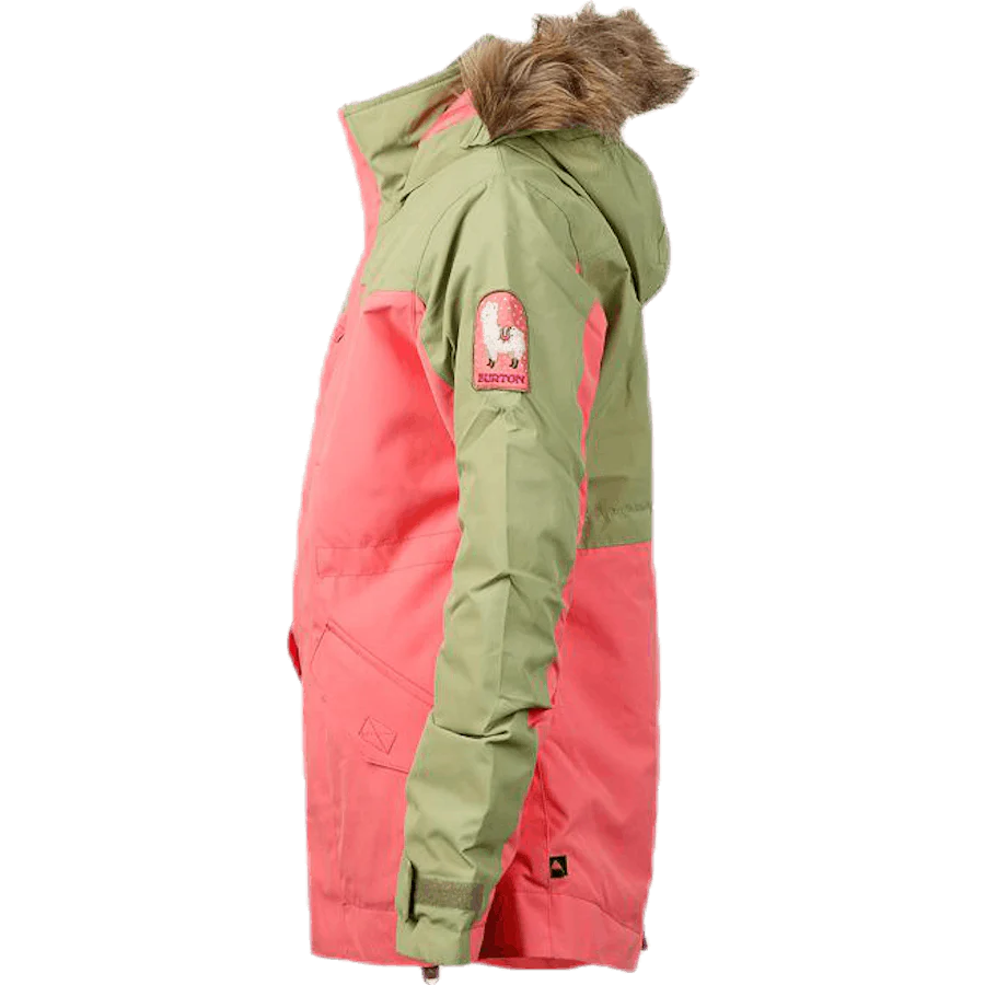 Girls Aubrey Parka Jacket Orange - Image 2