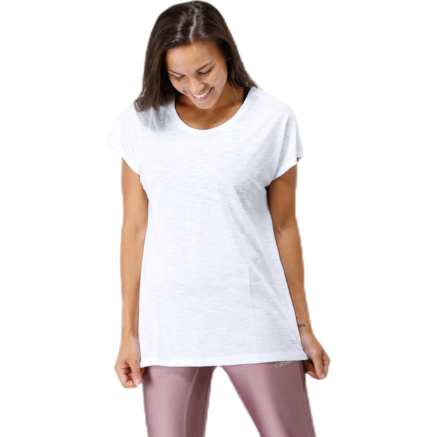 Raw Elastic Tee White