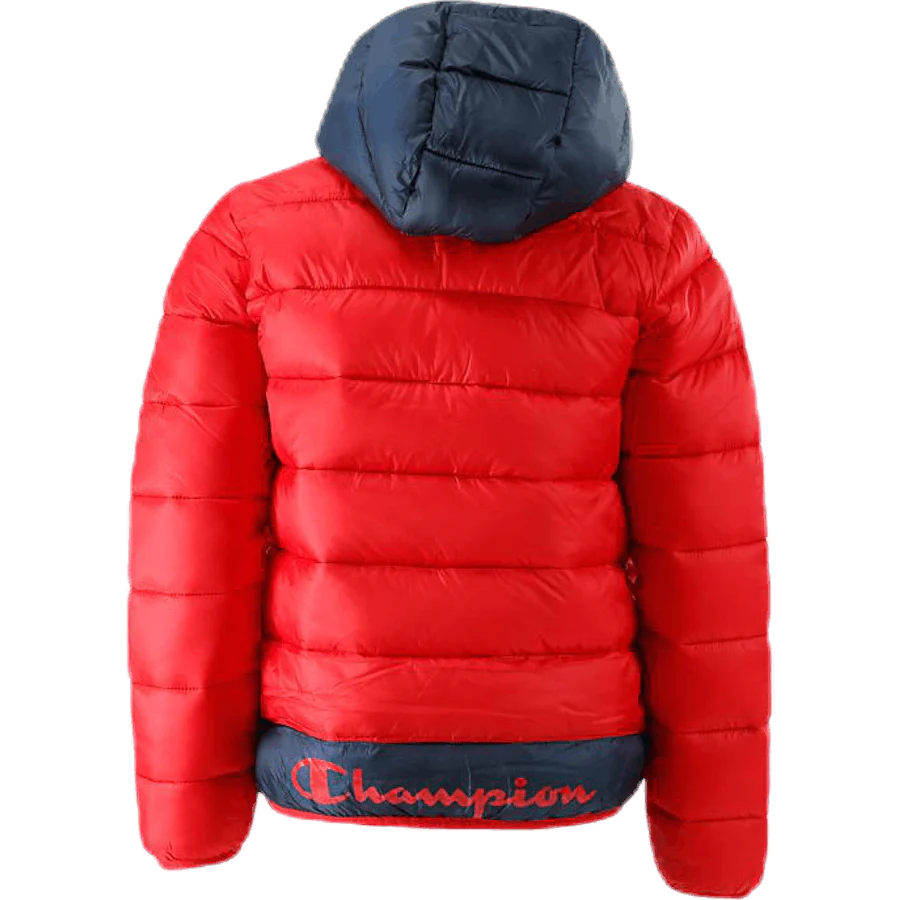 Hooded Youth Jacket Red - Image 2