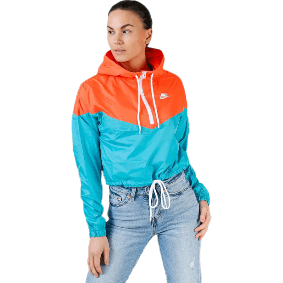 Heritage Windbreaker Jacket Orange/Turquoise