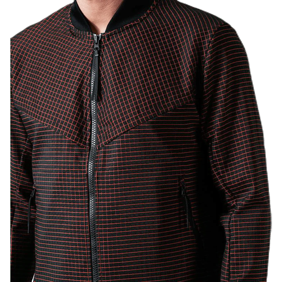 Tech Pack Grid Jacket Orange/Grey - Image 4