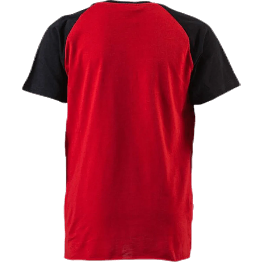Organic Rag Tee Youth Black/Red - Image 3