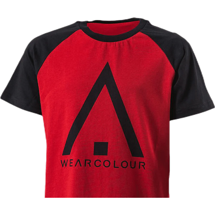 Organic Rag Tee Youth Black/Red - Image 4