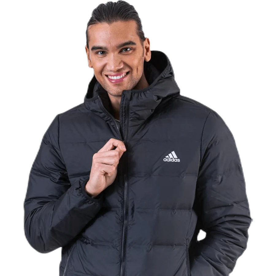 Helionic Down Hooded Jacket Black - Image 3