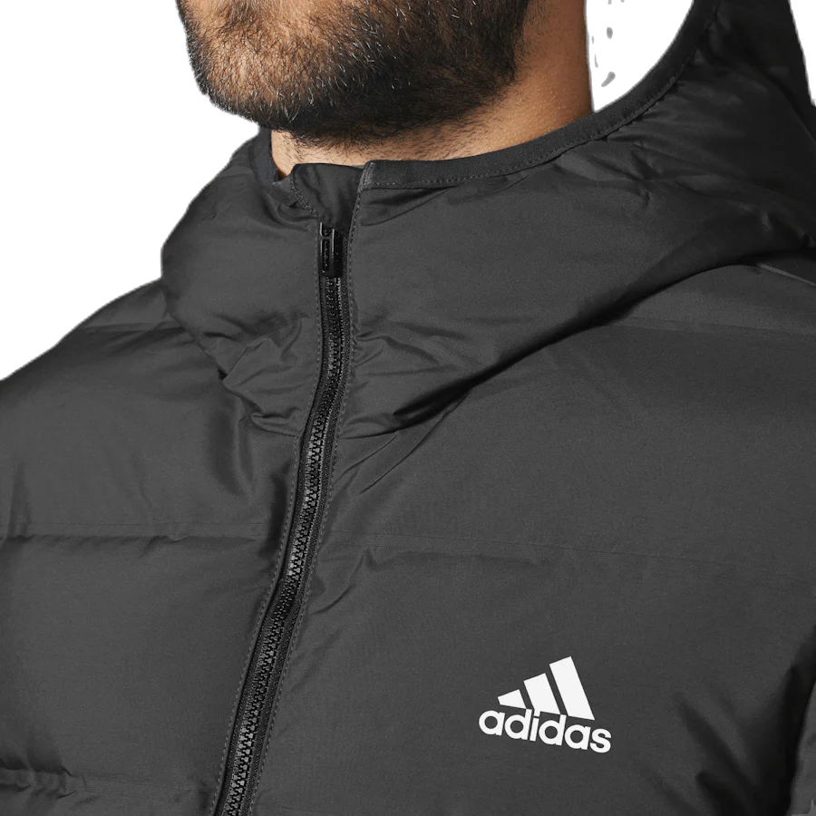 Helionic Down Hooded Jacket Black - Image 8