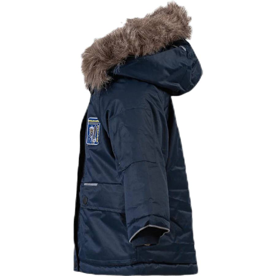 Malik Parka Jacket Blue - Image 2