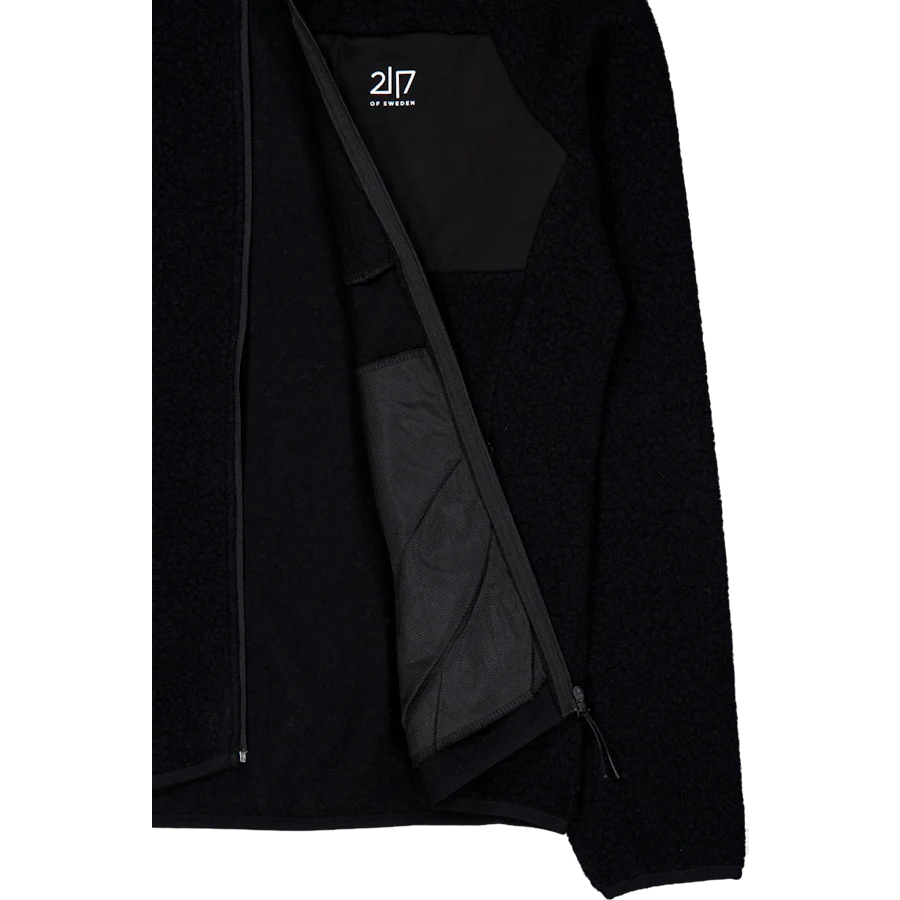 Men’S Wool Pile Hoodie Skord Black - Image 5