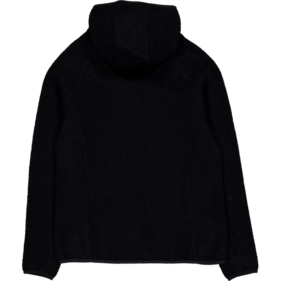 Women’S Wool Pile Hoodie Skord Black - Image 2