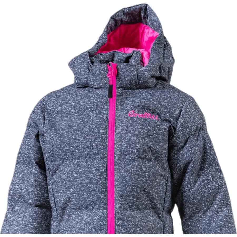 Mariel Girls Long Melange Pro-lite Jacket Pink - Image 4