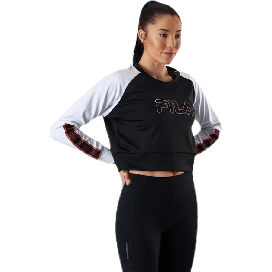 Ahuva Cropped Longsleeve Shirt Pink/Black - Image 4
