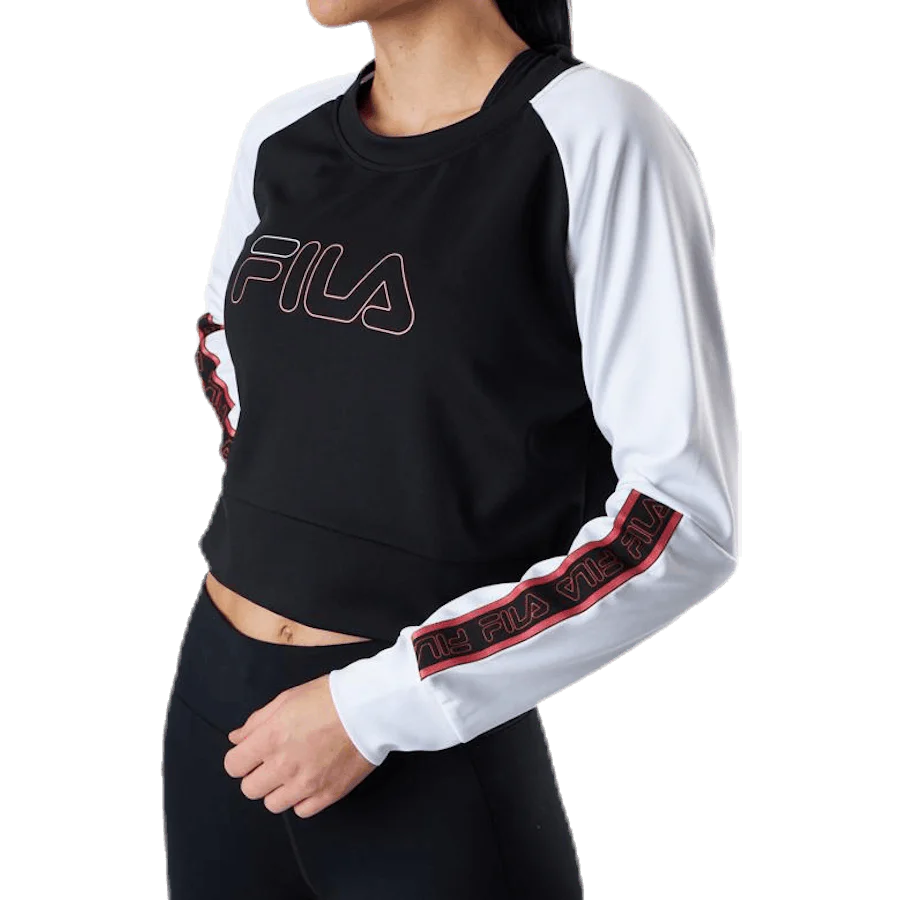 Ahuva Cropped Longsleeve Shirt Pink/Black - Image 5