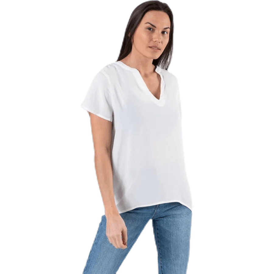 Molly Ss V-Neck White