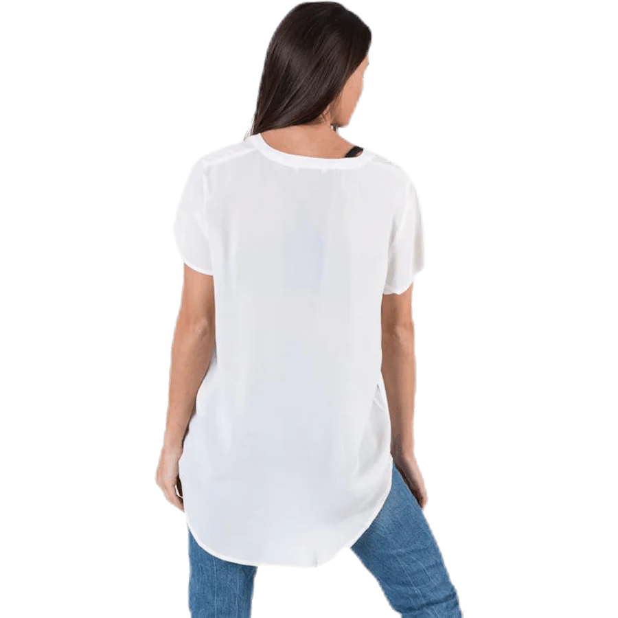 Molly Ss V-Neck White - Image 3