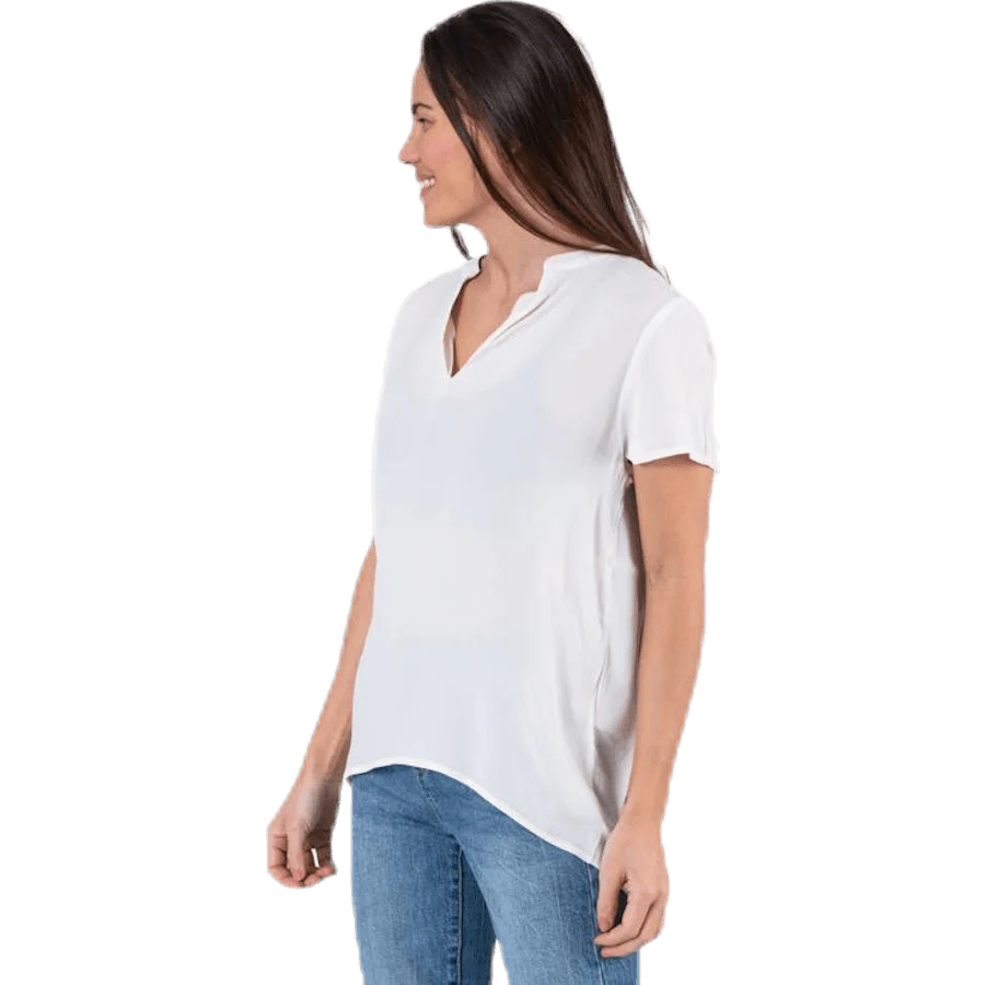 Molly Ss V-Neck White - Image 4