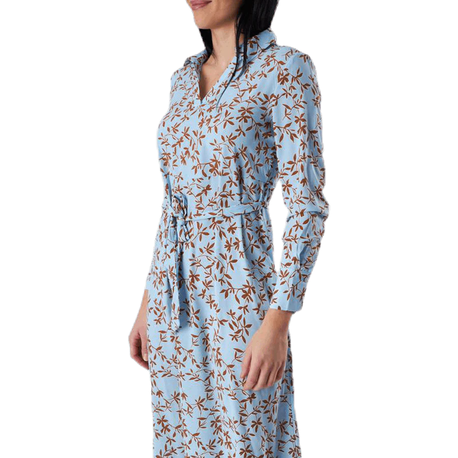 Alma Poly L/S Shirt Dress Aop Blue - Image 5