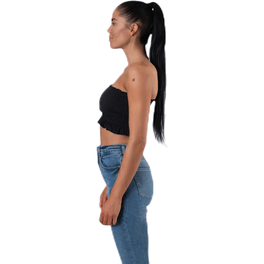 Sunny Bandeau Smock Top Black - Image 3