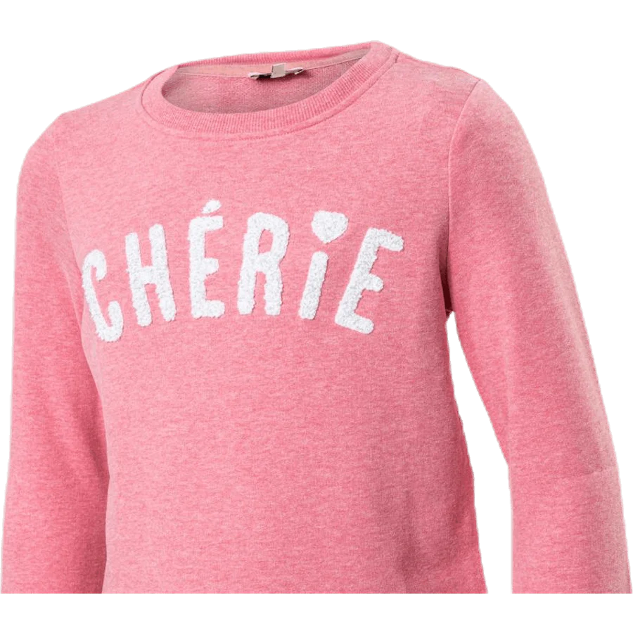 Peyton L/S O-Neck Swt Pink - Image 4