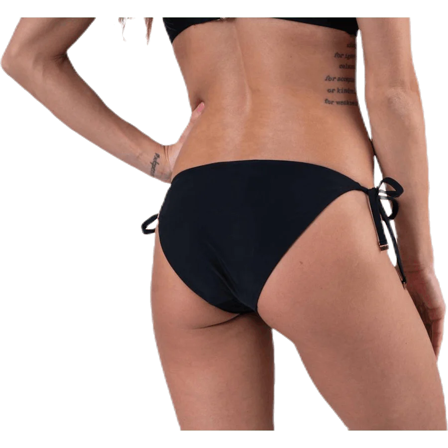 Core Solid String Side Tie Bikini Black - Image 2