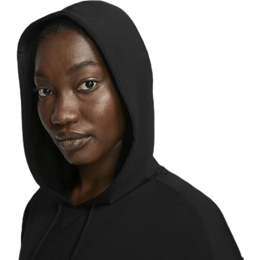 Yoga Jersey Crop Hoodie Black - Image 3
