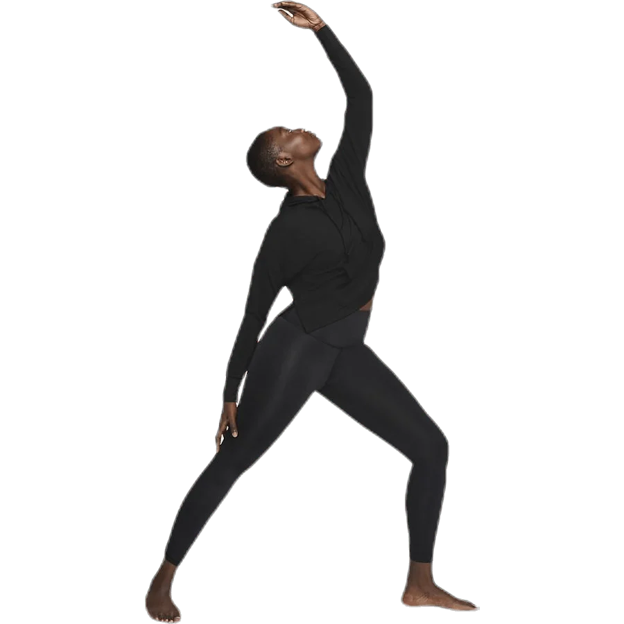 Yoga Jersey Crop Hoodie Black - Image 5