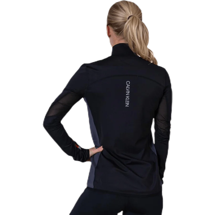 Long Sleeve 1/2 Zip Top Black - Image 7