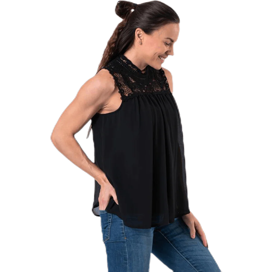 New Cat S/L Top Wvn Black