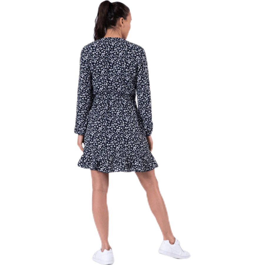 Carly L/S Wrap Short Dress Wvn Blue - Image 2