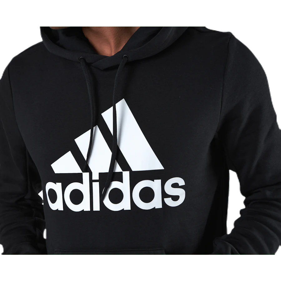 Mens Badge Of Sport Fleece Hoodie Black - Image 5