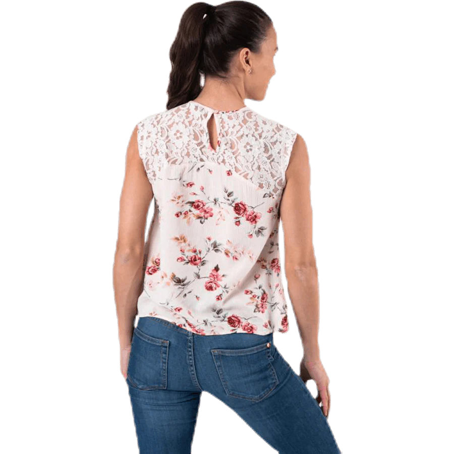 Karmen S/L Top Aop Wvn Beige - Image 2