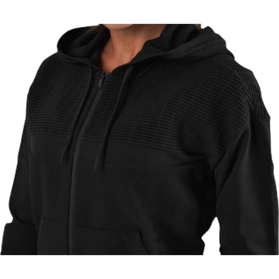 Knit V Hoodie Black - Image 5