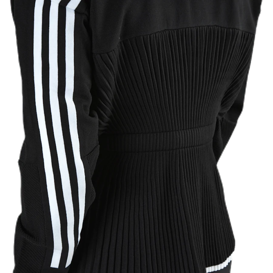 Knit V Hoodie Black - Image 6