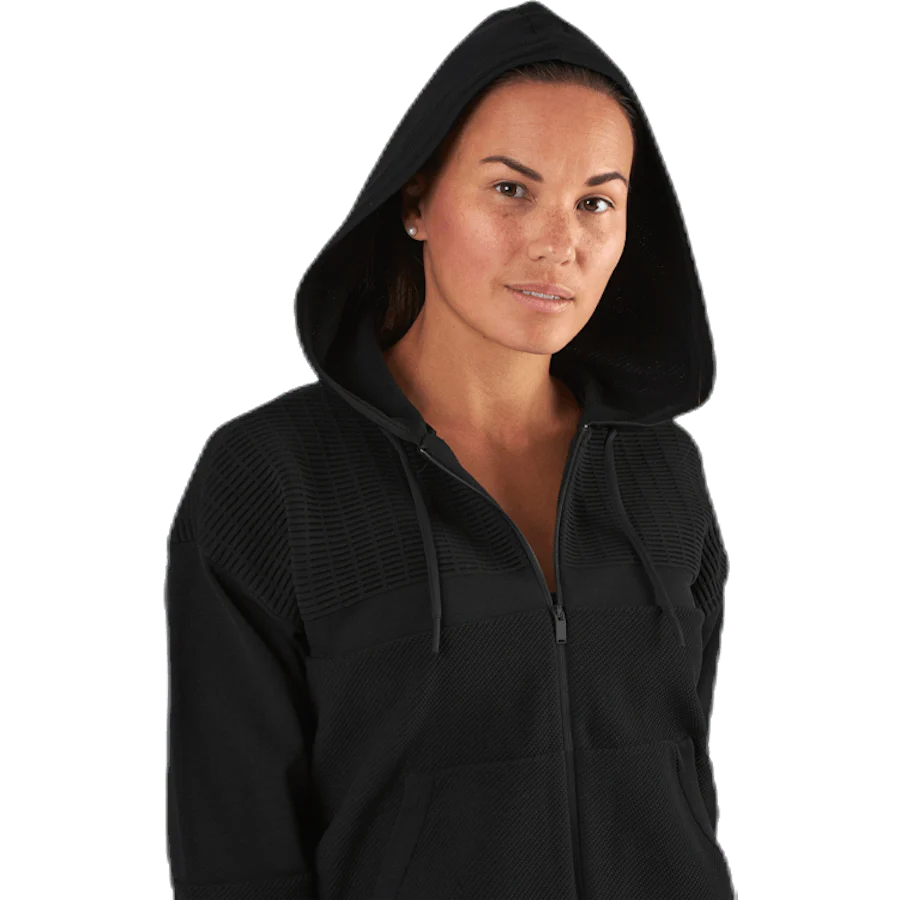 Knit V Hoodie Black - Image 7