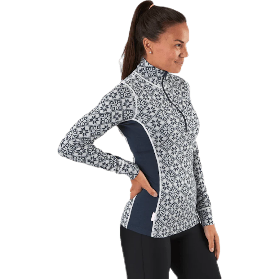 Rose Half-Zip Shirt Blue - Image 2