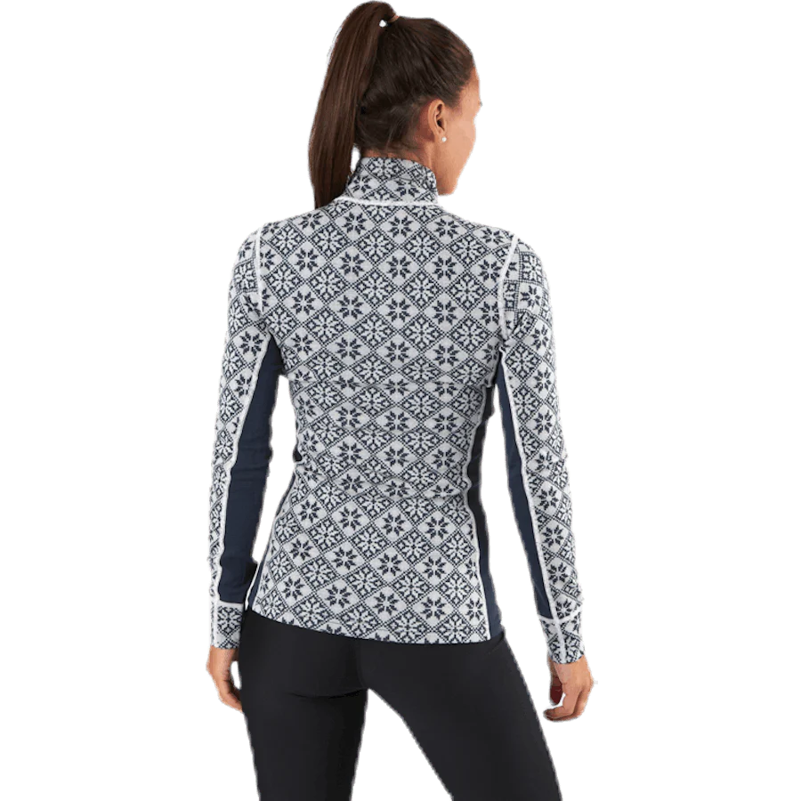 Rose Half-Zip Shirt Blue - Image 3