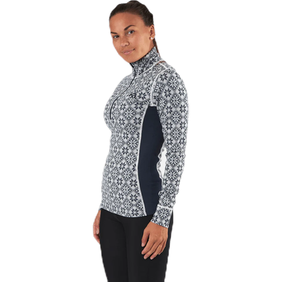 Rose Half-Zip Shirt Blue - Image 4