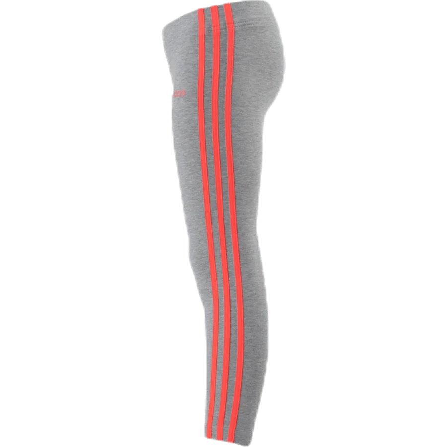 Essential 3 Stripe Tights Youth Pink/Grey - Image 2