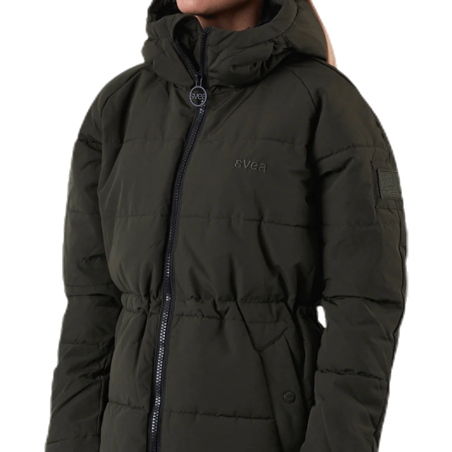Hourglass Puffer Jacket Green - Image 4