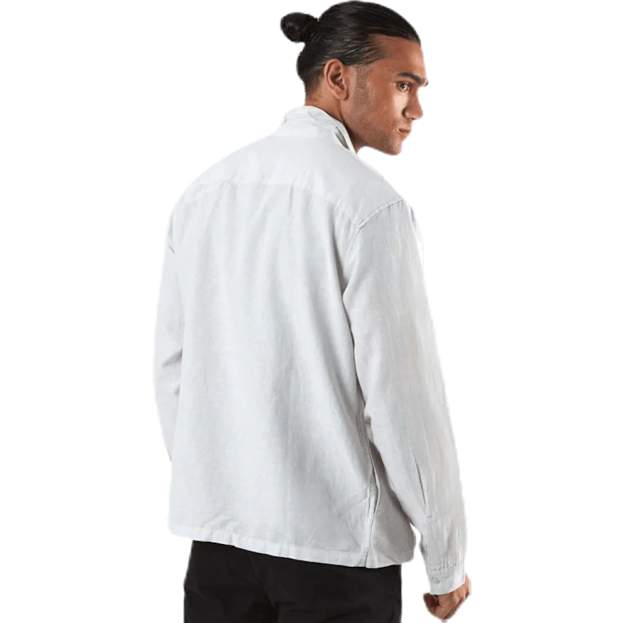 Life Linen Shirt Ls One Pocket White - Image 4