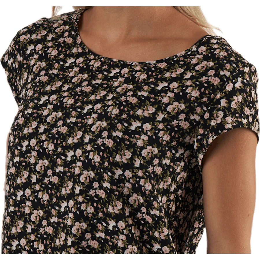Vic Ss Aop Top Wvn Black - Image 4