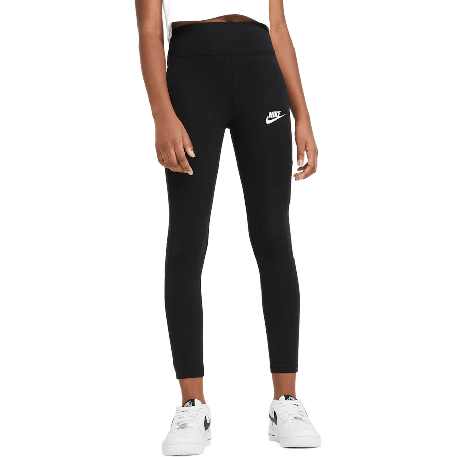 Sportswear Favorites Big Kids' (Girls') High-Waisted Leggings BLACK/WHITE