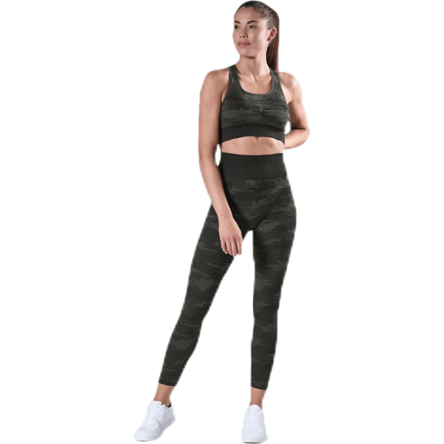 Fitness Seamless Tights 7/8 Patterned/Green - Image 4