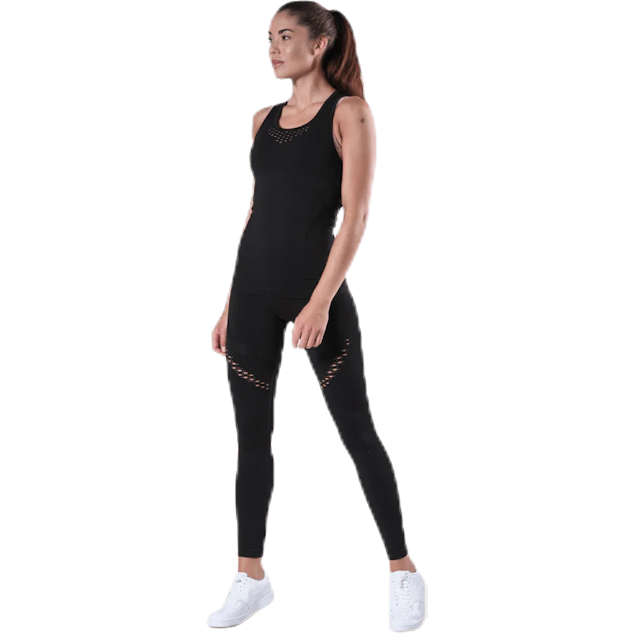 Fitness Seamless Mesh Tank Black - Image 5