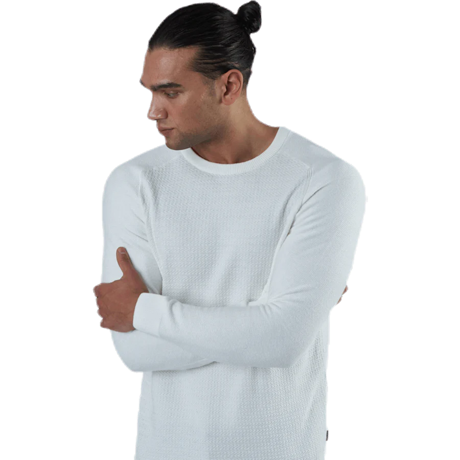 Adam Knit Crew Neck White - Image 2