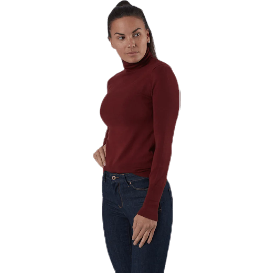 Venice L/S Rollneck Pullover Knt Red - Image 4