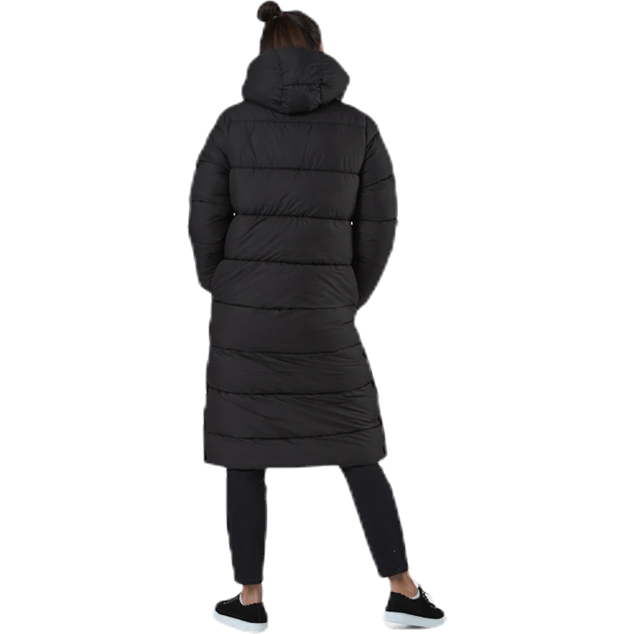 Newcammie Long Quilted Coat Otw Black - Image 3