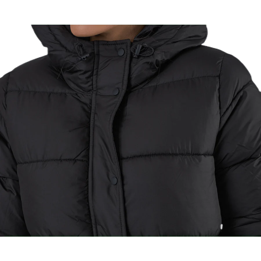 Newcammie Long Quilted Coat Otw Black - Image 5