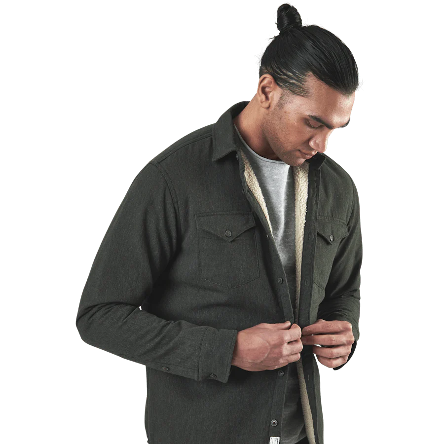Hunter Check Overshirt L/S Black - Image 5