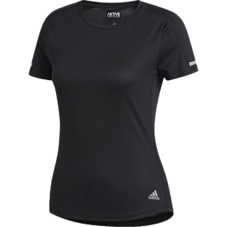 Adidas Run It Short Sleeve Tee Women Black - Image 4