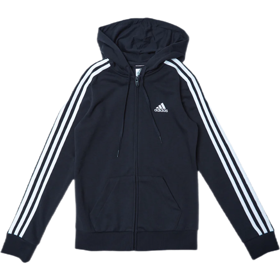 Essentials Full-Zip Hoodie Black / White - Image 5